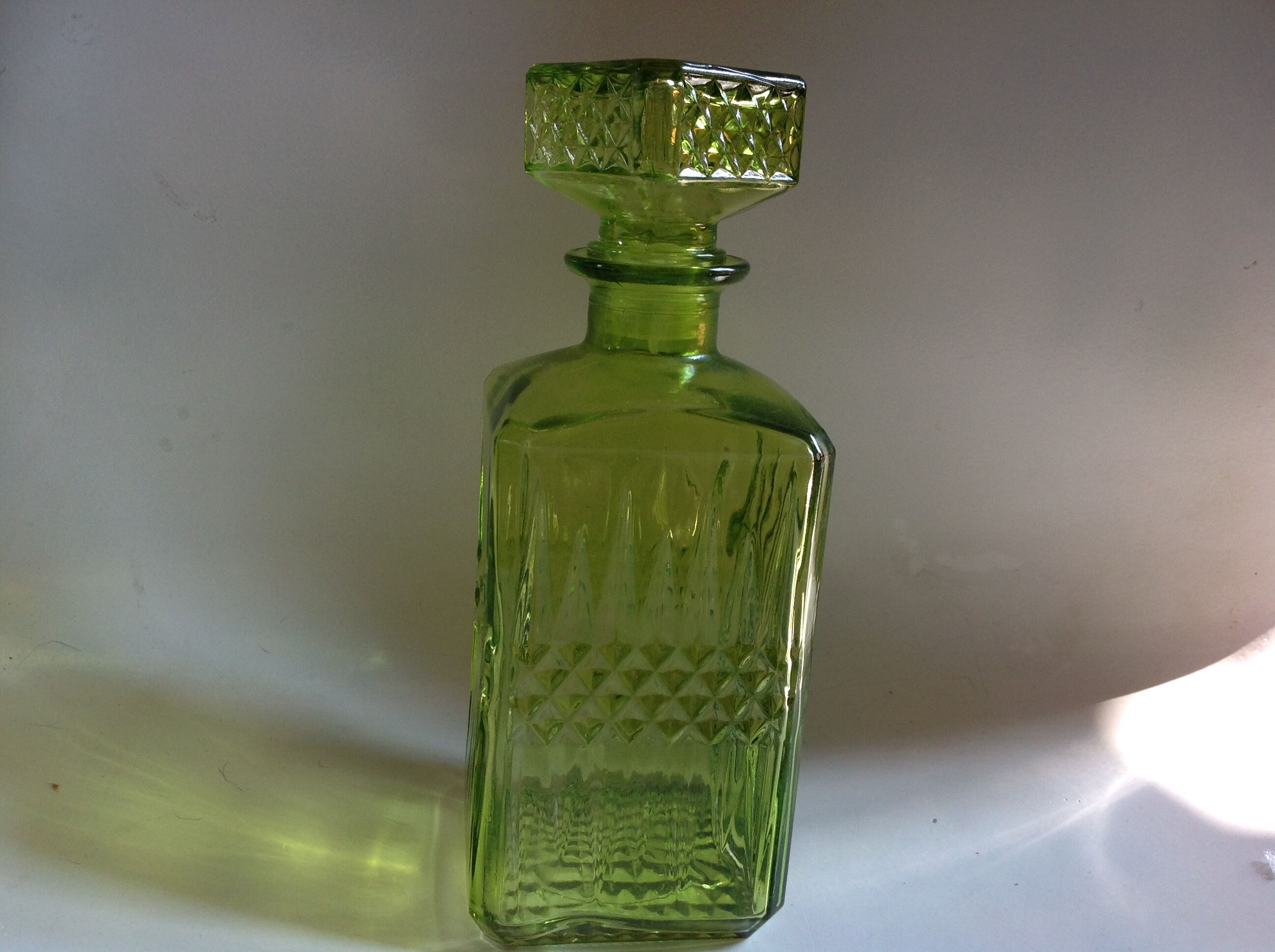 Vintage green carafe