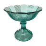 Green glass standing cup