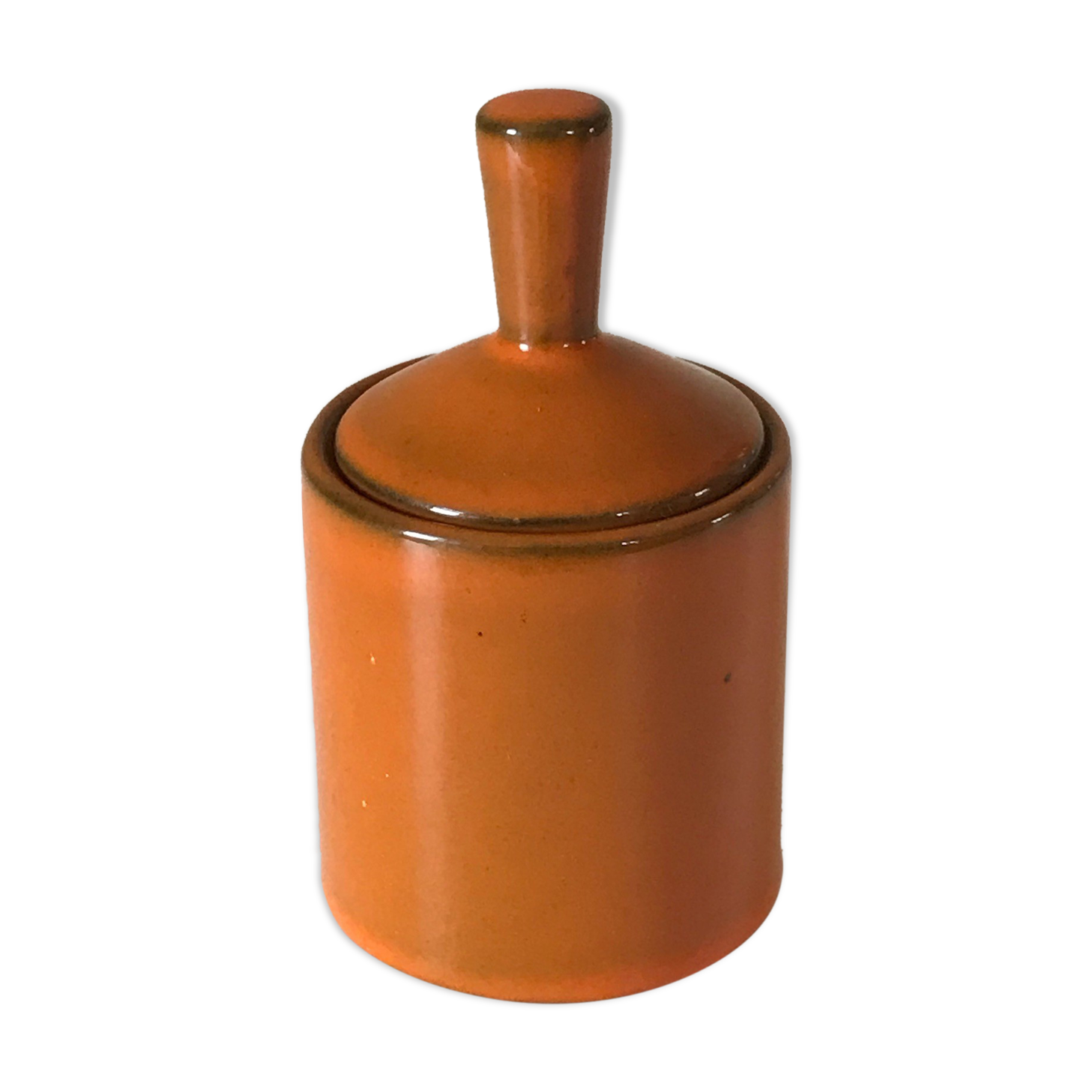 Orange ceramic pot Years 70