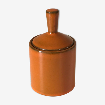 Pot céramique orange  Annees 70