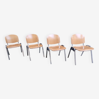 Serie de 4 chaises,  design 80's