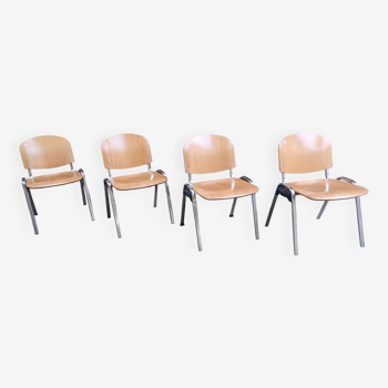 Set of 4 chairs, 80's design