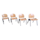 Serie de 4 chaises,  design 80's