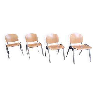 Set of 4 chairs, 80's design