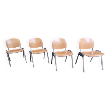 Serie de 4 chaises,  design 80's
