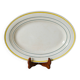 Oval dish with yellow borders st amand model "trouville", 1960