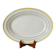 Oval dish with yellow borders st amand model "trouville", 1960