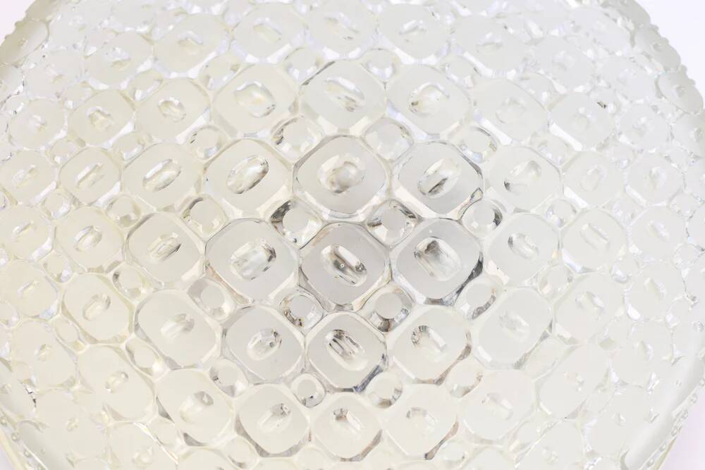 Atomic Age Glass Ceiling Light by Wila