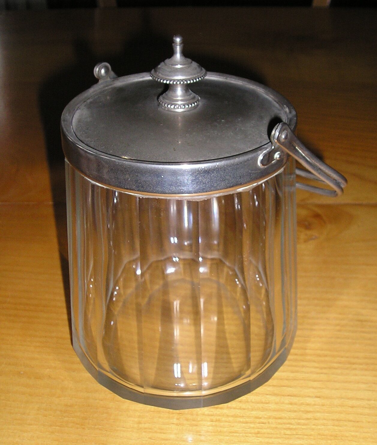 Antique crystal ice bucket