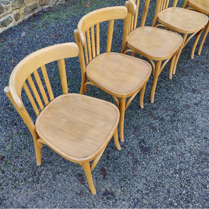 Light wood bistro chairs