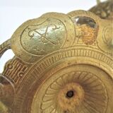 Pair of candle holders gilded bronze patinated vegetal decoration early twentieth century