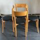 Set of 4 vintage pine dining chairs