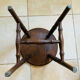 Tabouret quadripode rustique en bois des années 1970/80