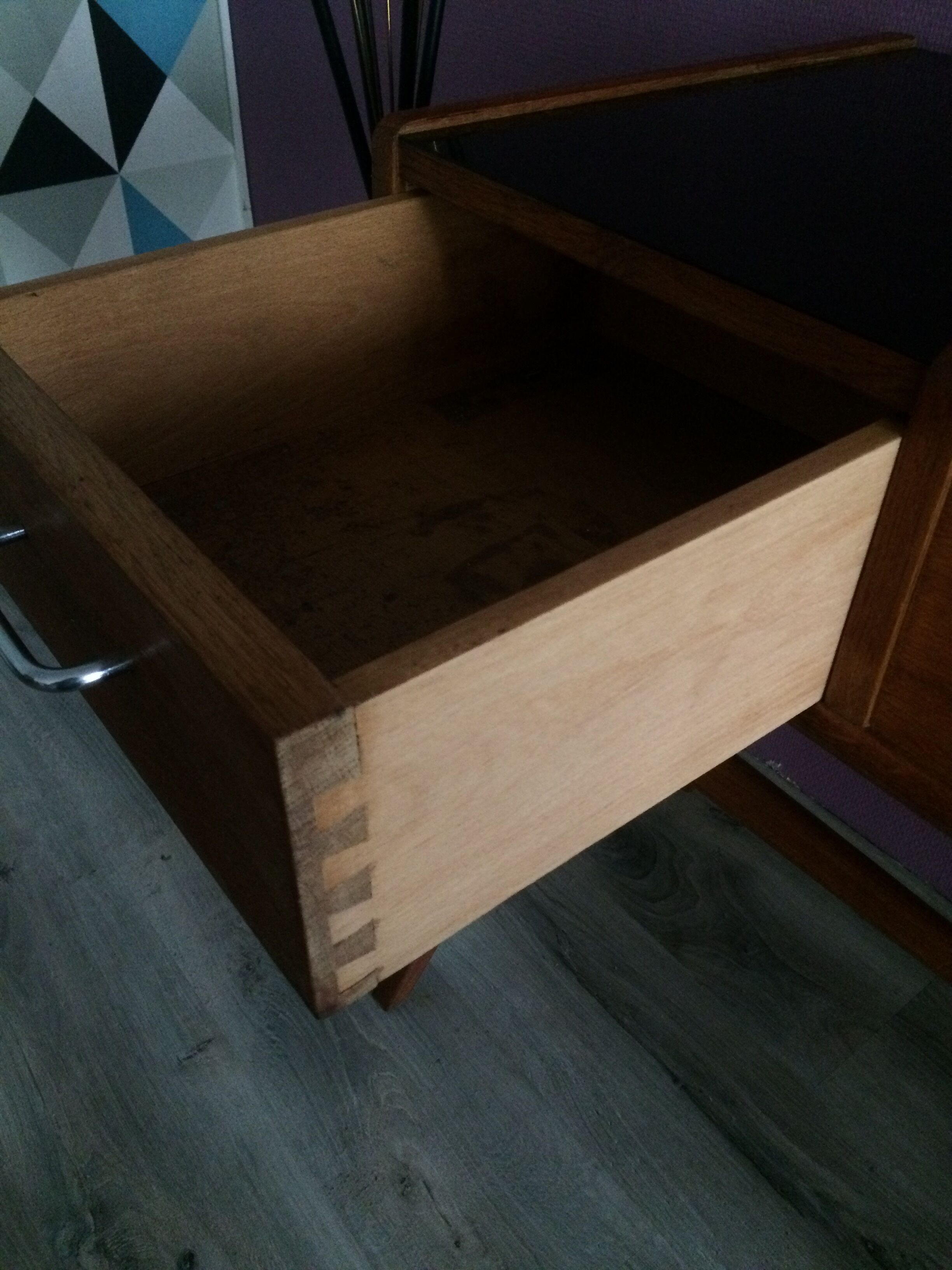 Office dressing table vintage Scandinavian feet compass