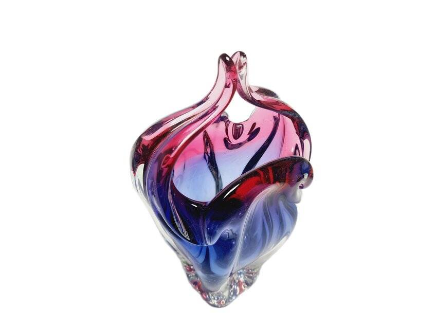 Vase by J. Hospodka for Chribska Glassworks, Former Czechoslovakia, 1960s