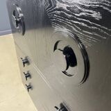 Black brutalist bar cabinet, 1970s