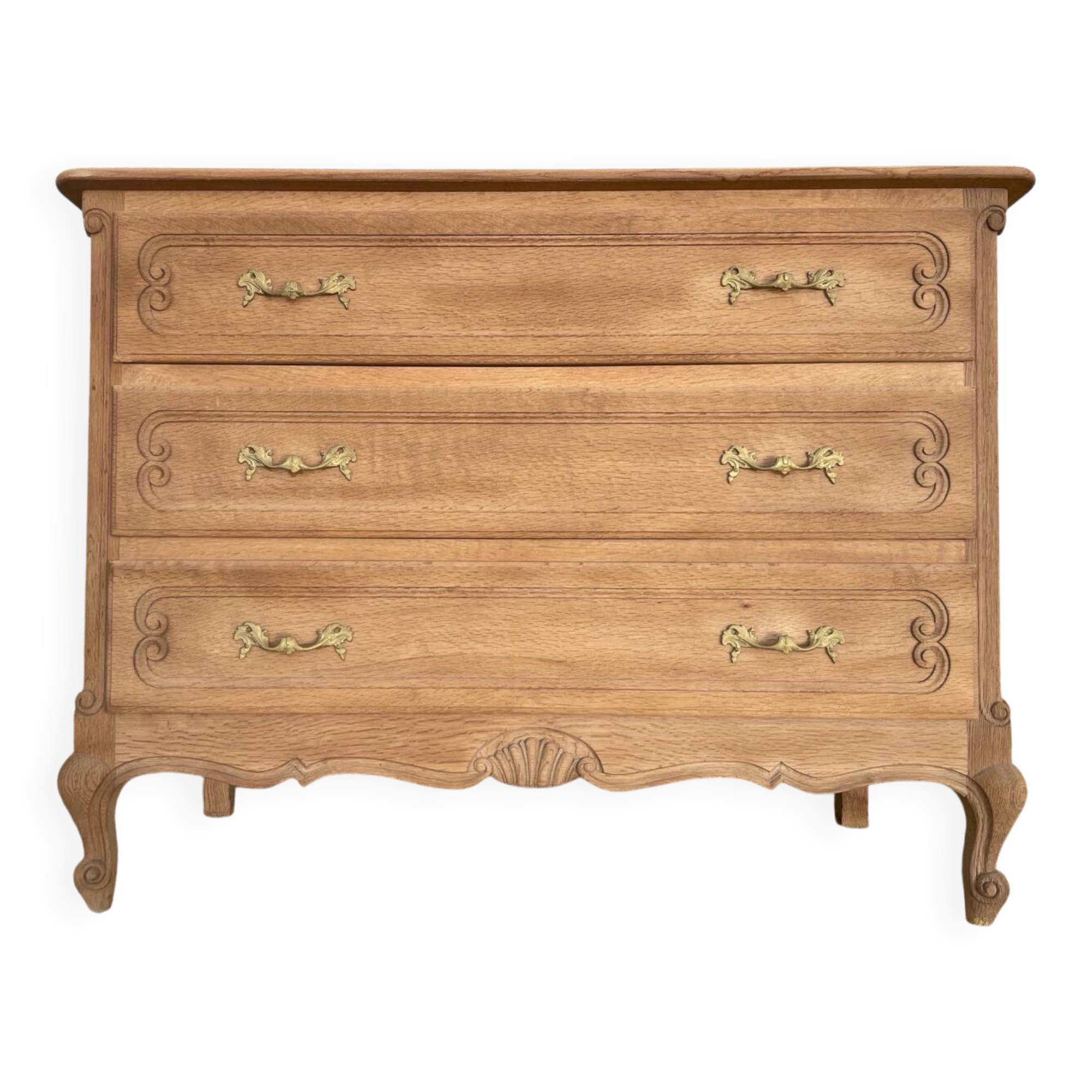 Louis XV style oak chest of drawers