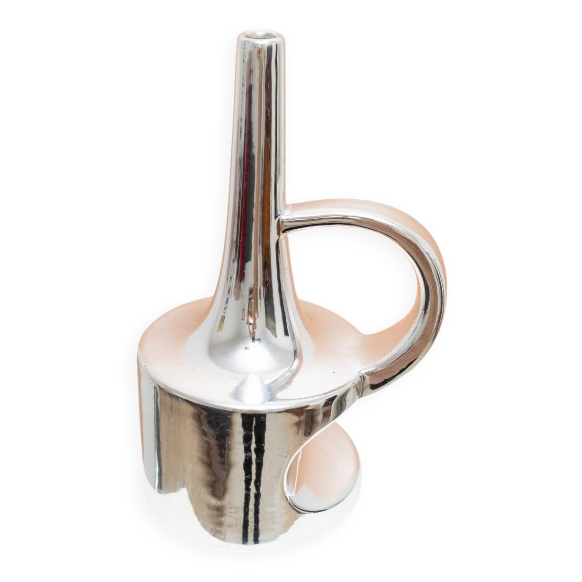 XL Vintage Ceramic Vase in Chrome Glaze (Silver) – SSF Italia, Space Age 1970s