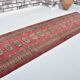 Tapis de couloir turc en laine rouge