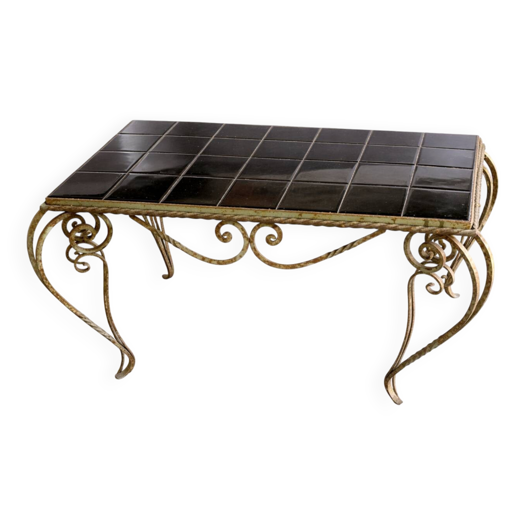 Wrought iron coffee table