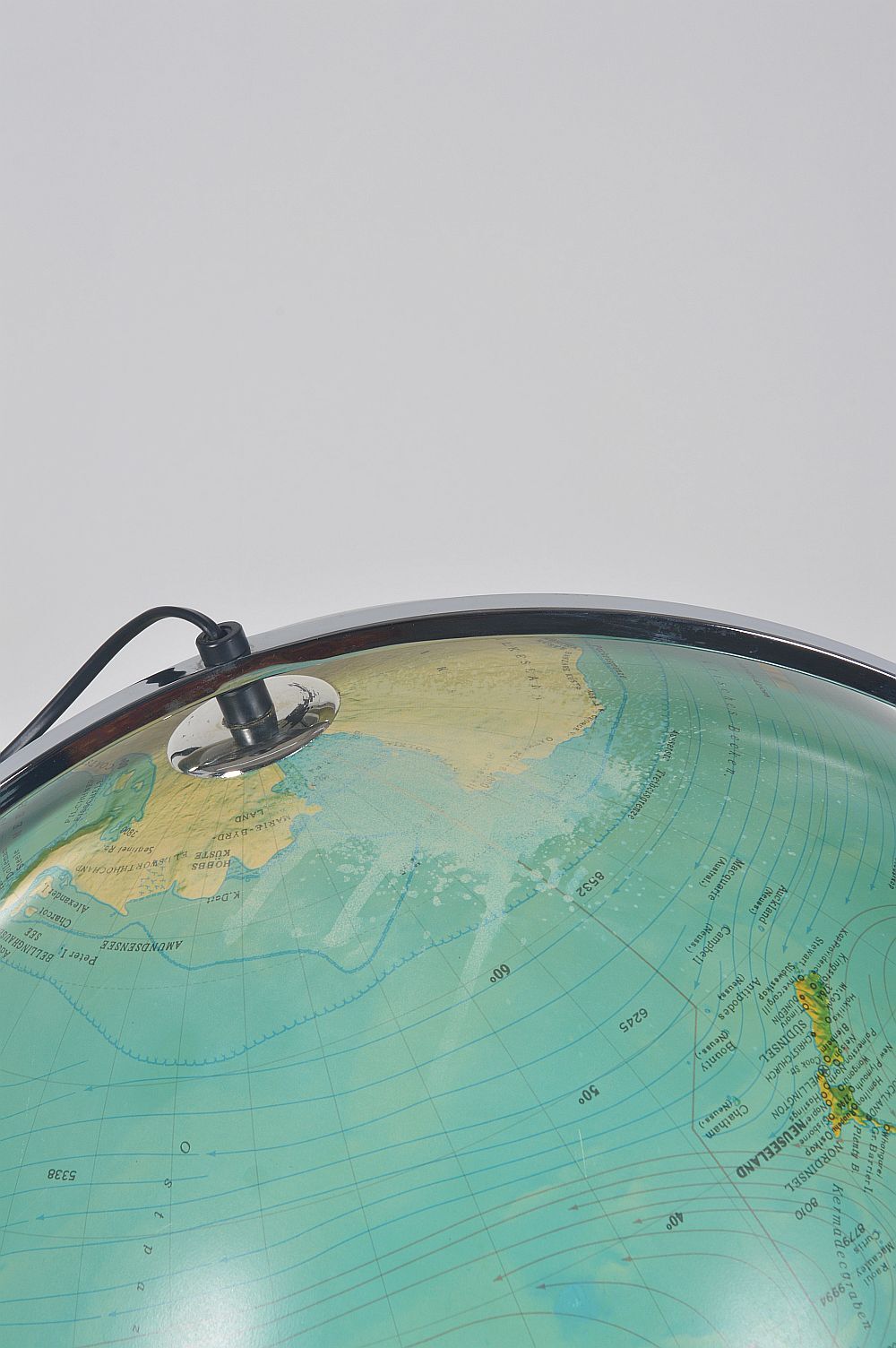 Globe de sol italien "Geoscope" avec éclairage de Ricoscope, années 1970