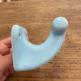 Vintage blue porcelain hook