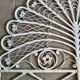 Headboard rattan peacock vintage