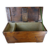 Old solid wood transport chest from the early 19th century