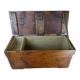 Old solid wood transport chest from the early 19th century