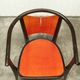 Table and 6 armchairs Baumann Diese, design Pagnon Pelhaître, Wenge color and red,