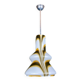 Mid-century brown opaline glass pendant, Murano, Italy, 1950s
