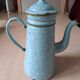Cafetière tôle émaillée verte