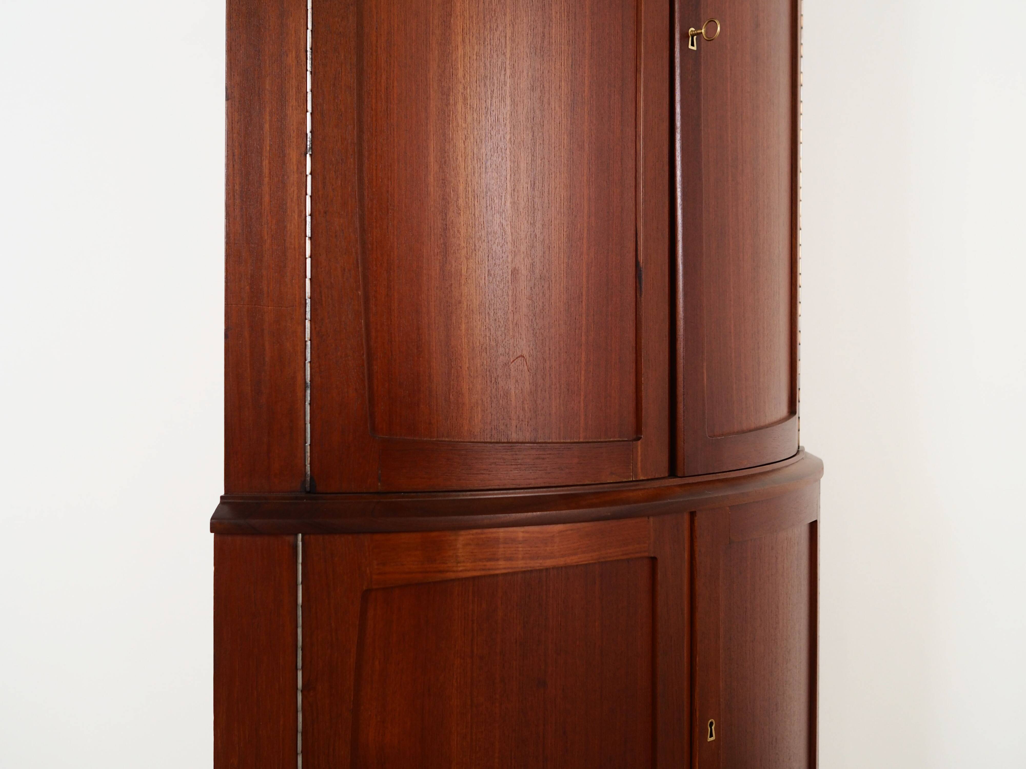 Meuble d'angle en teck, années 1970, design danois, fabrication : Danemark
