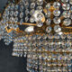 Waterfall chandelier in gilded bronze and crystal tassels