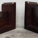 Pair of wooden bookends (art deco)