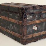 Wood and metal chest from the beginning of the twentieth