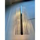 Modern Rectangular Murano Glass Wall Sconce Set with Chrome Finish