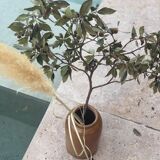 Pot vase en grès marron