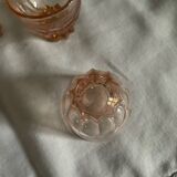 Set of 11 vintage Rosaline digestif glasses