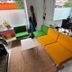 Ensemble de canapés modulaires Actiu — jaune moutarde & vert