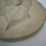 Charles Filleul studio plaster profile of a man with sideburns