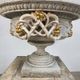 Large pair of 19th-century cast iron basins with vine decoration.