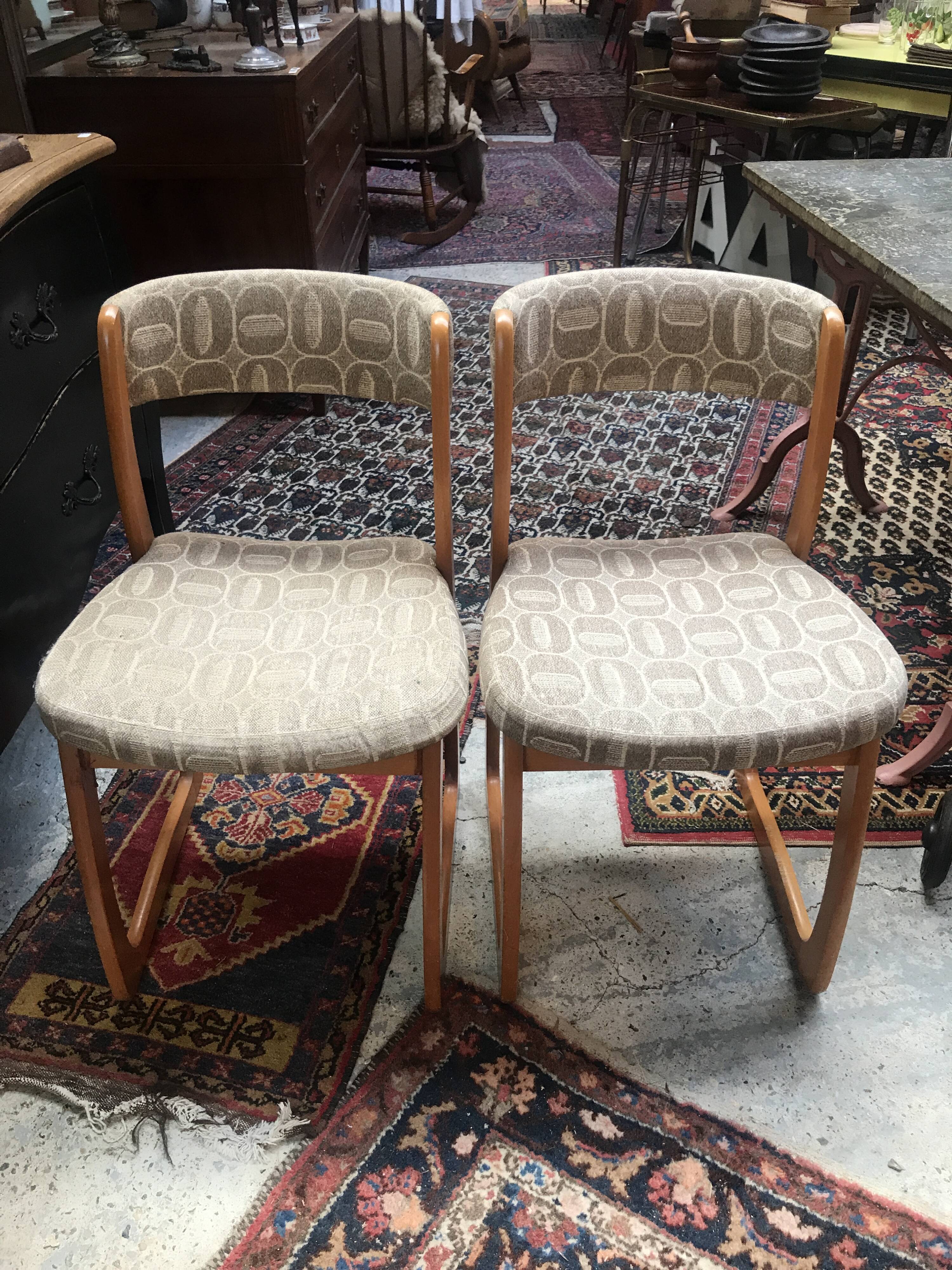 Paire de chaises traîneau 1960 Self