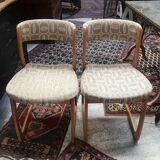 Paire de chaises traîneau 1960 Self