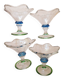 Set of 4 vintage glass ice cream bowls.