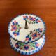 Poljak candle holder from the 1950s-60s in enamelled sheet metal.