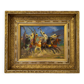 20th-century Orientalist painting. Edmond Valès (1918-2001)