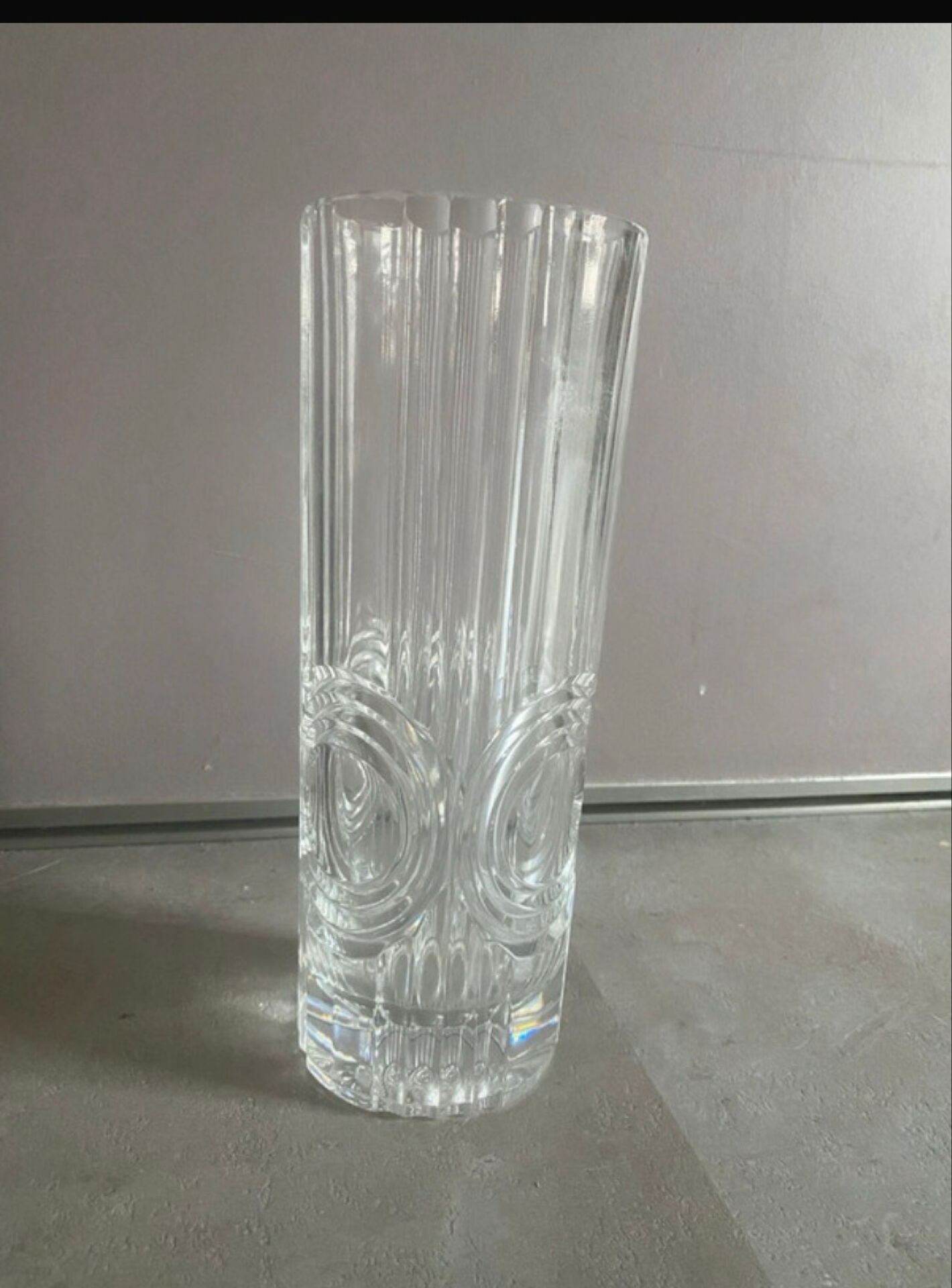 Crystal glass lentil vase