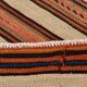 Red & Beige Striped Accent Vintage Kilim Rug, 64x104Cm