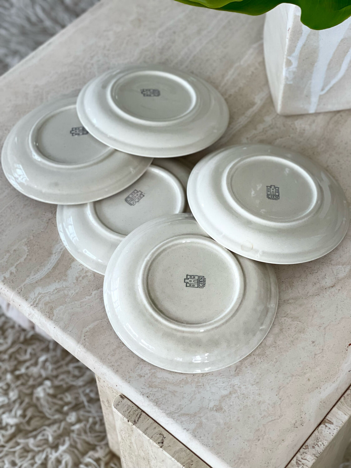 5 Gien dessert plates